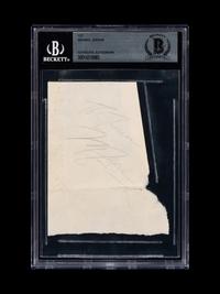 A 1990s Era Michael Jordan Signed Autograph Cut Obtained at Deerfield Multiplex (Beckett Authentication Services BAS Certified)