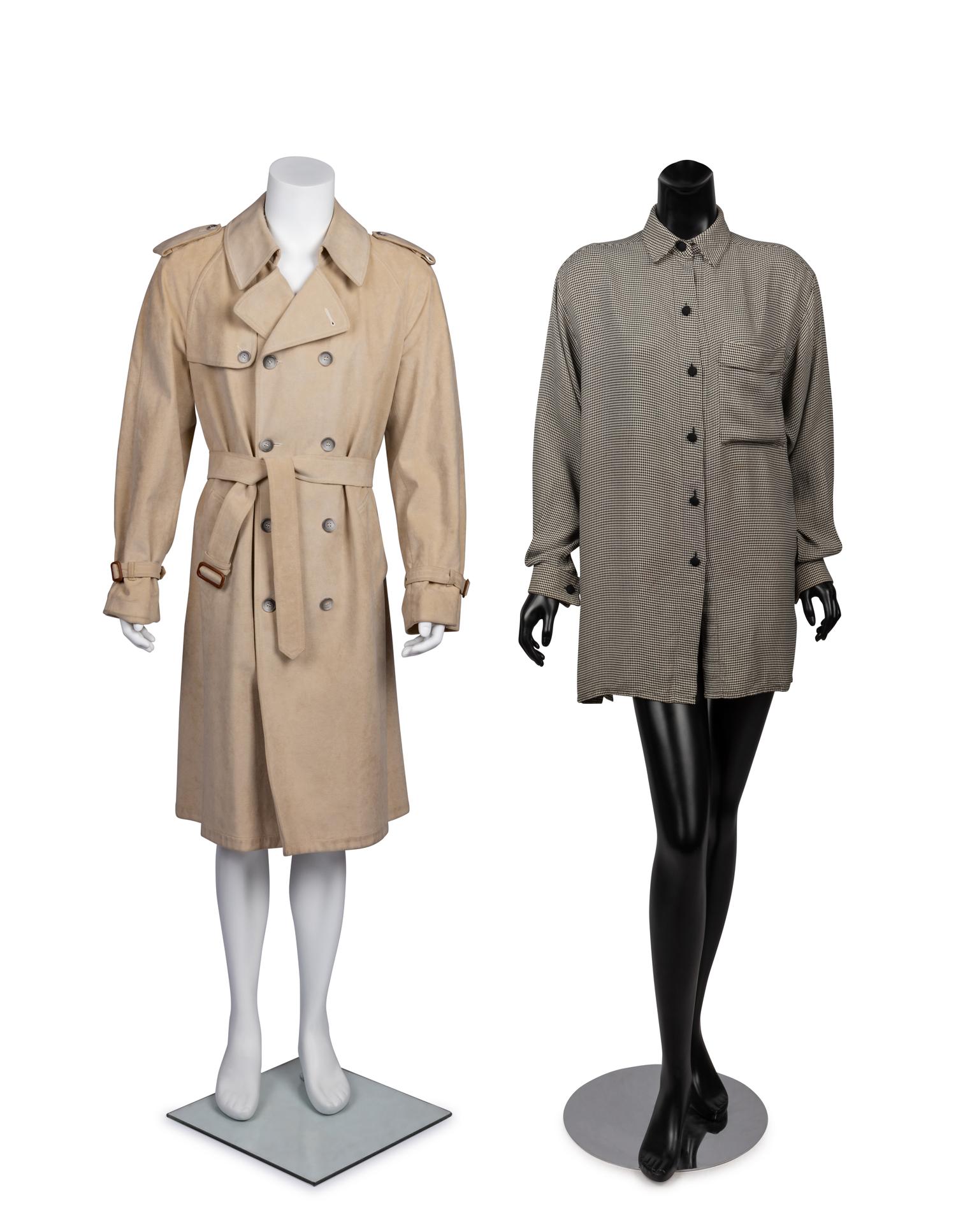 Jeffrey Banks Ultasuede Trench Coat and Willi Smith Shirt, 1980s
