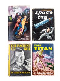 (SCIENCE FICTION, DUST JACKETS) 12 examples of 20th century Science Fiction dust jacket design.