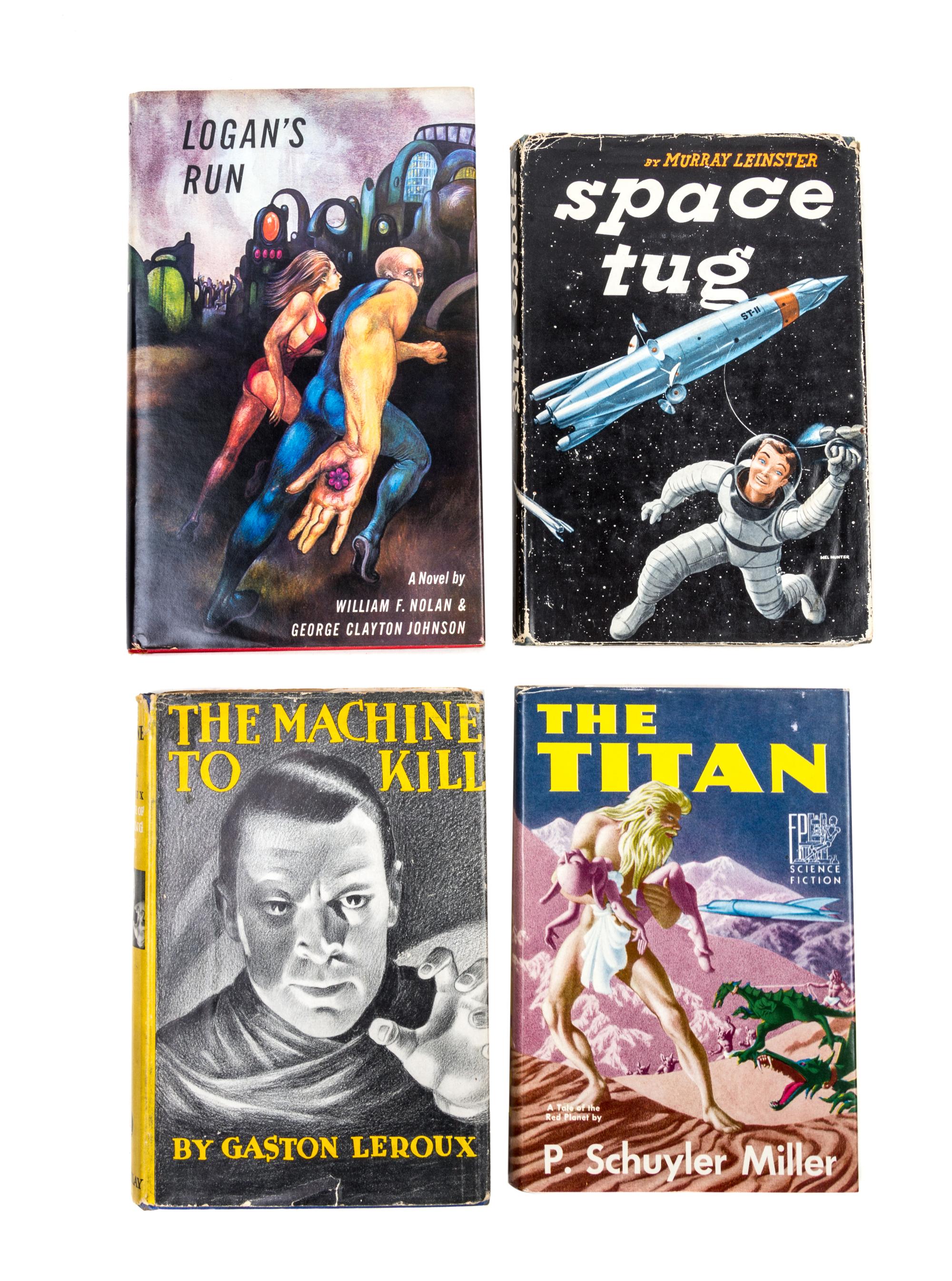 (SCIENCE FICTION, DUST JACKETS) 12 examples of 20th century Science Fiction dust jacket design.