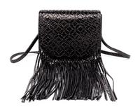 ALAÏA, FRINGED PYTHON FLAP BAG