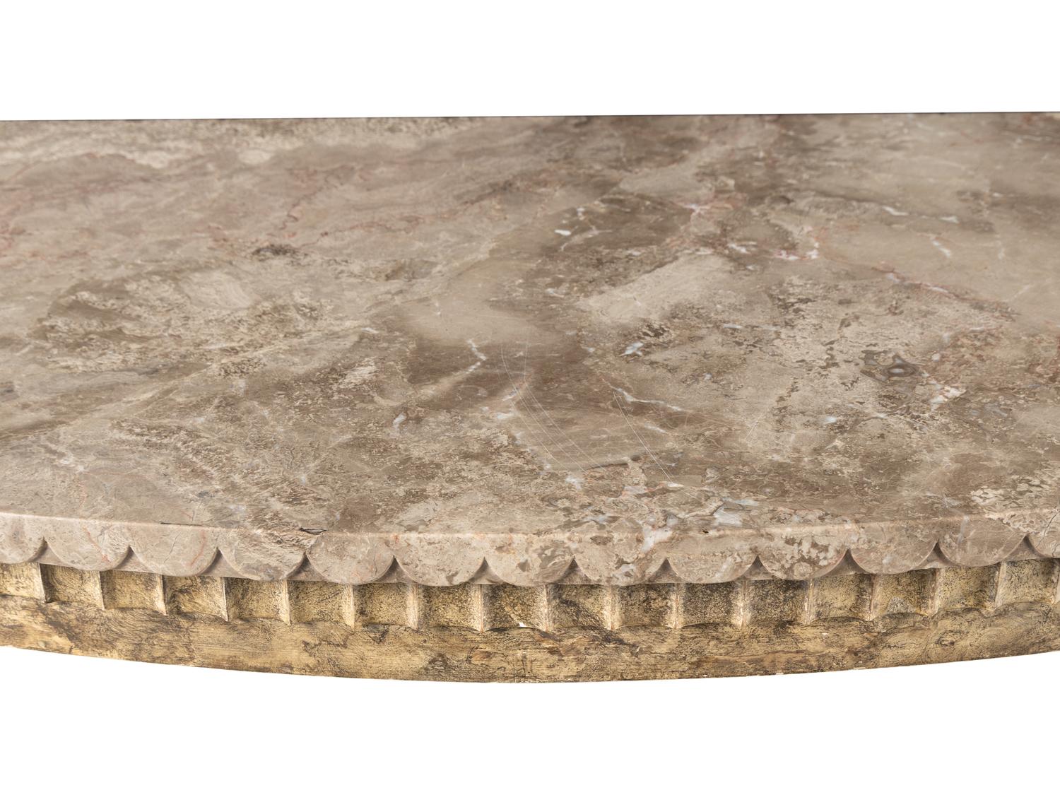 An English Painted Marble-Top Console Table