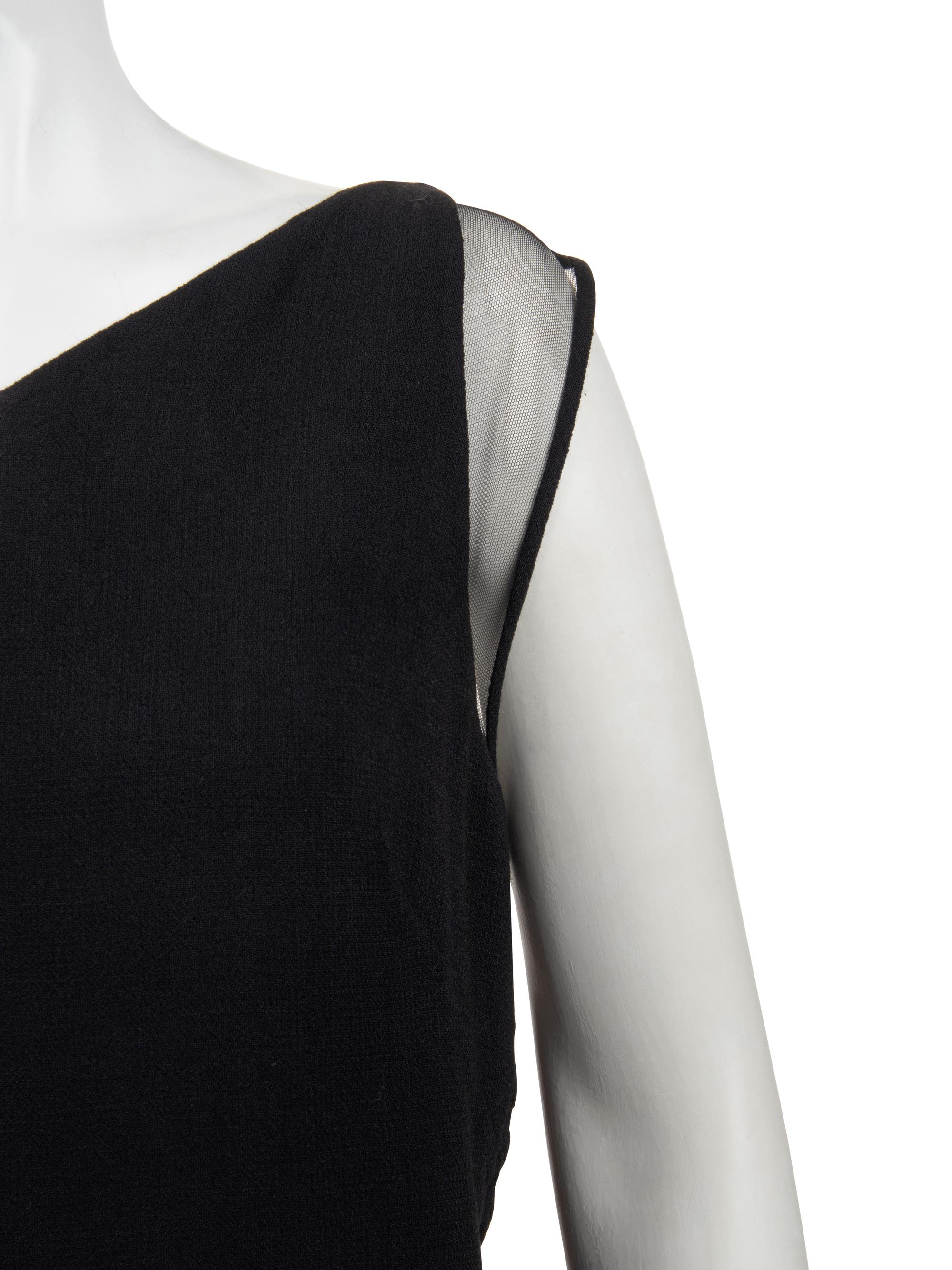 Ralph Rucci Wool Crepe Sleeveless Dress with Lace Up Details