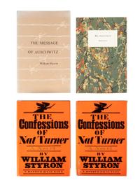 STYRON, William (1925-2006). A group of 4 works by Styron, ALL FIRST OR LIMITED EDITION, MOST SIGNED, comprising: