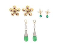 COLLECTION OF YELLOW GOLD, DIAMOND, AND MULTIGEM JEWELRY