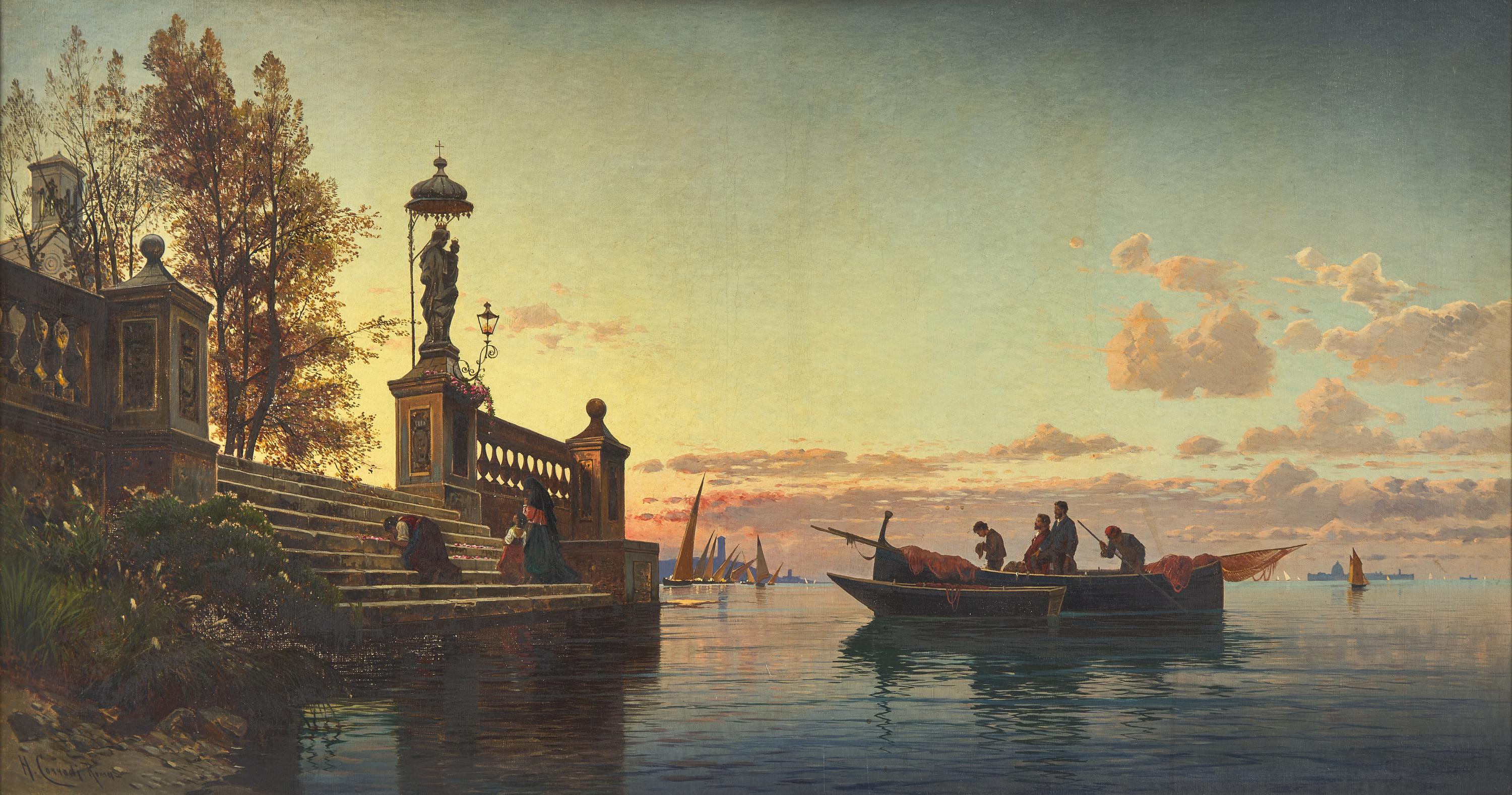 Hermann David Salomon Corrodi (Italian, 1844-1905) — L'Angelus