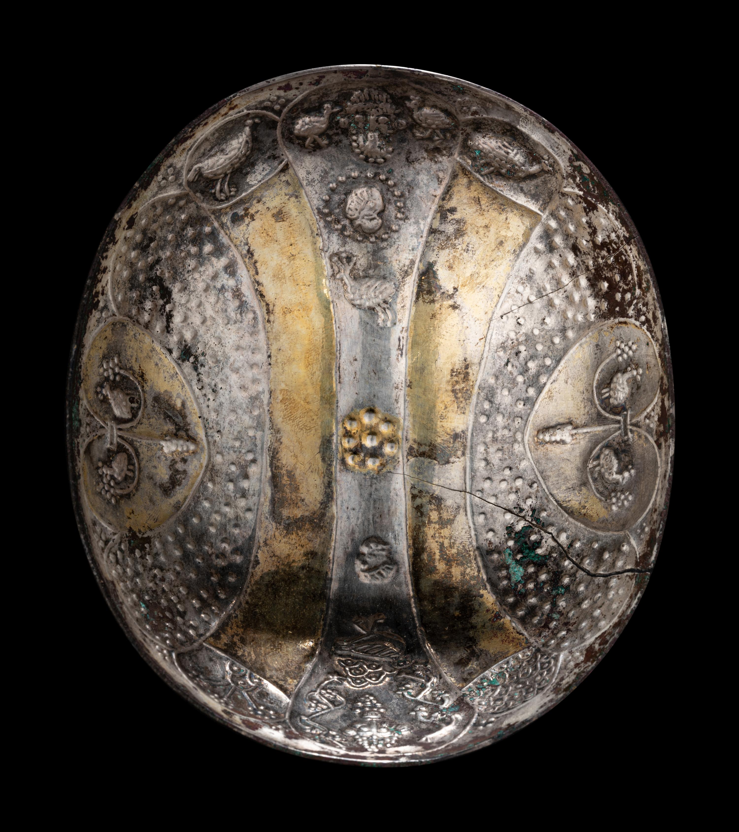 A Sasanian Silver-Gilt Lobed Bowl