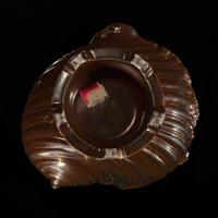 A Chinese faux bronze porcelain coupe 瓷仿铜贝壳水盂