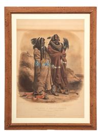 BODMER, Karl (1809-1893), artist. ACKERMAN & Co., publisher. Sih-Chida & Mah Chsi-Karehde. Mandan Indianer.