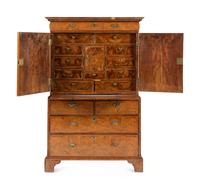A Queen Anne Walnut Cabinet on Chest
