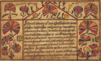 A Fraktur: Birth and Baptism Record for Johannes Clemens, Dated "1778," Attributed to Conrad Trevits (1751-1830), Alsace Township, Berks County, Pennsylvania