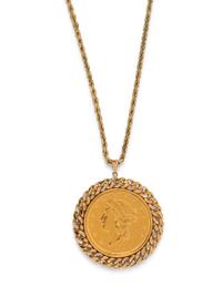 YELLOW GOLD, US $20 LIBERTY COIN AND DIAMOND PENDANT/NECKLACE