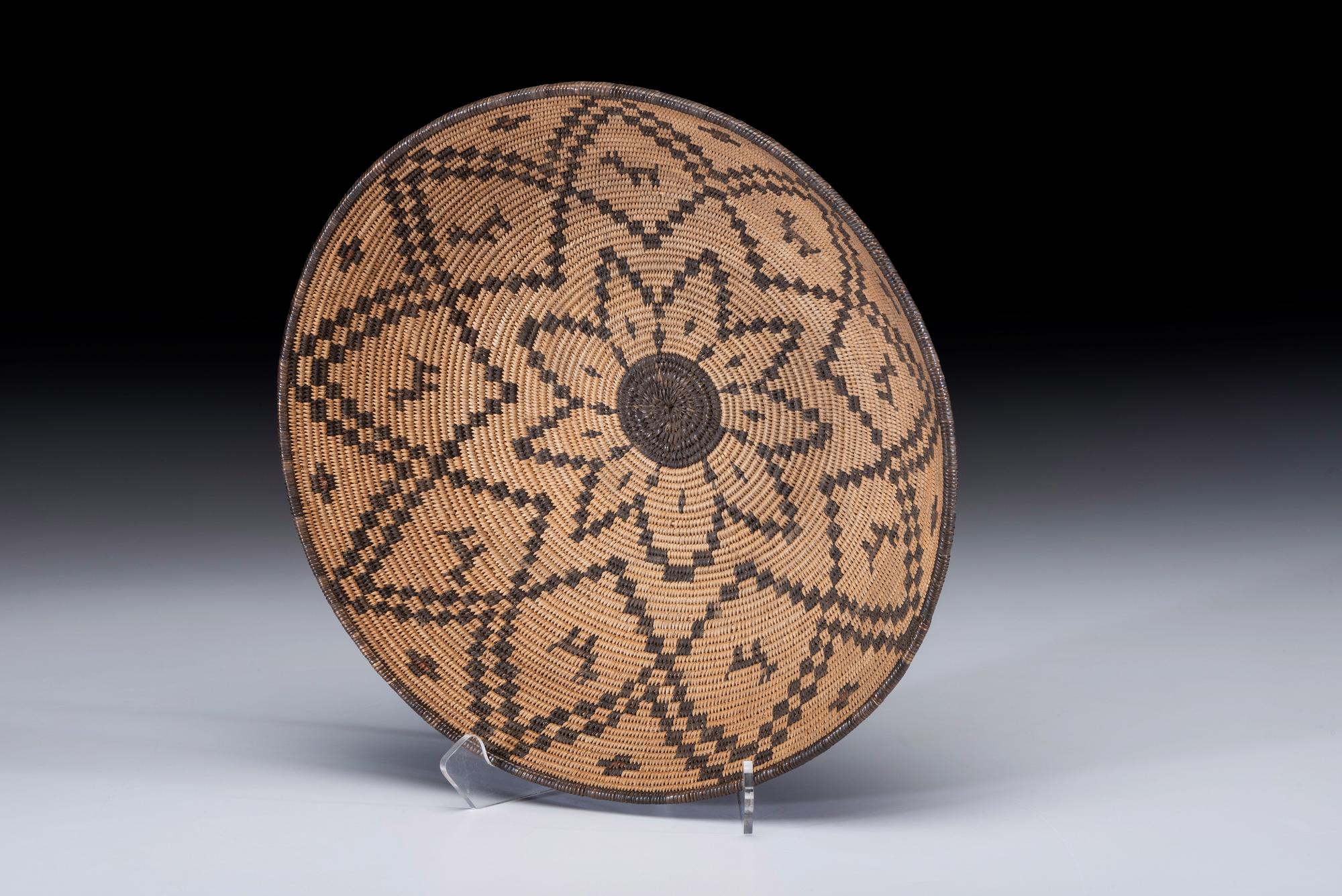 Apache Polychrome Basket, with Dogs