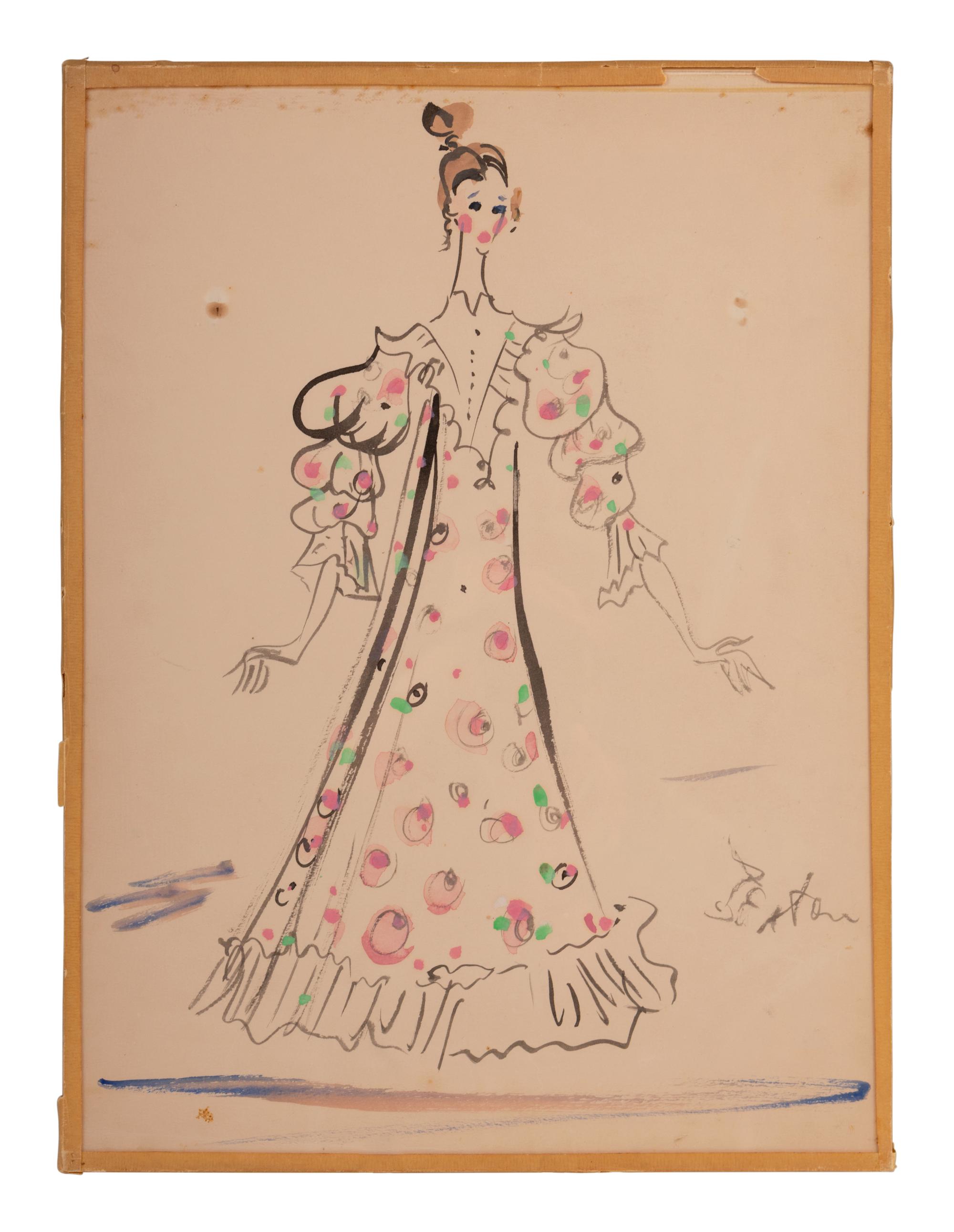 Nine Cecil Beaton Illustrations, 1950s-60s
