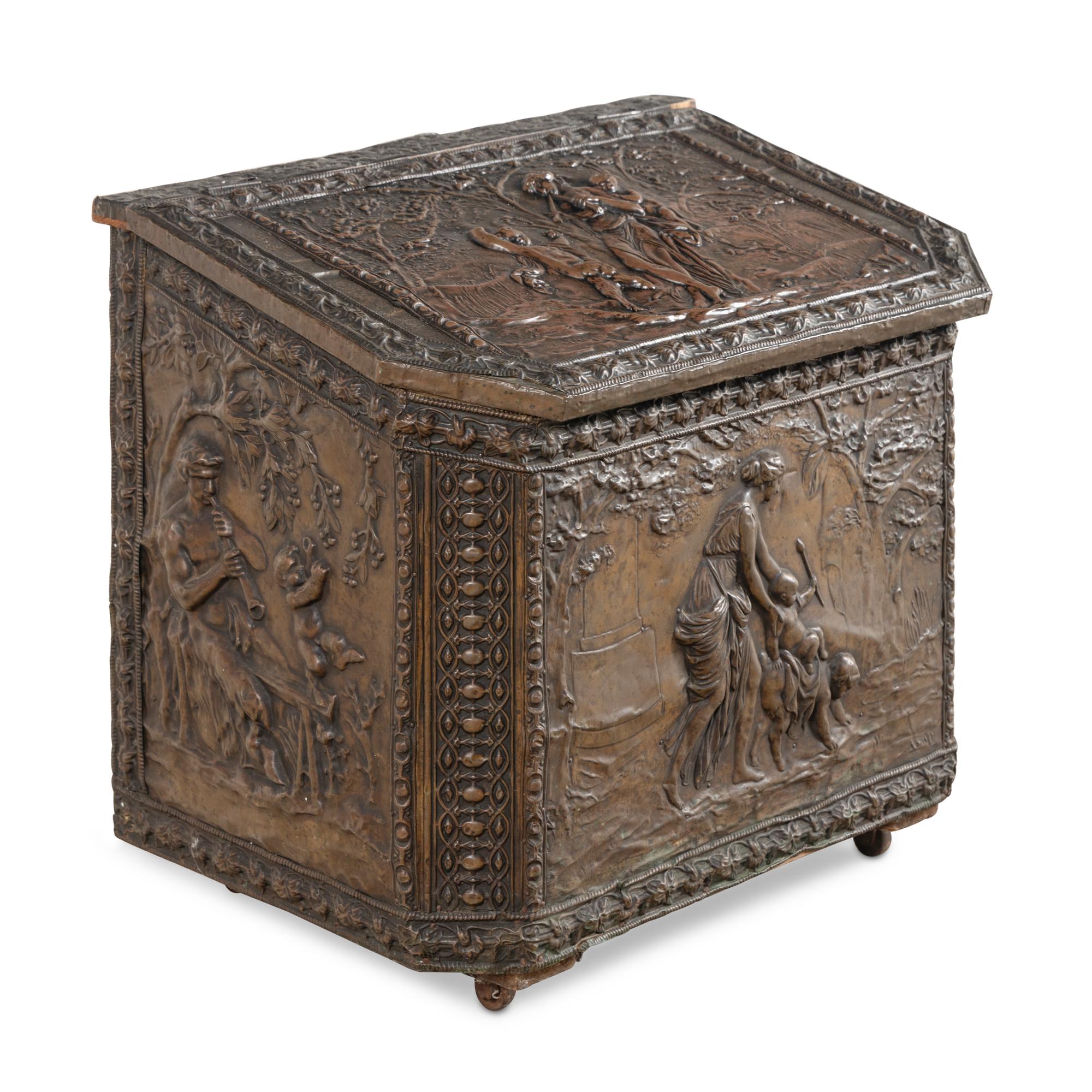 A Victorian Brass Coal Hod