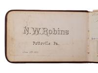 HAYES, Rutherford B. (1822-1893). Autograph book featuring signature of Hayes ("R.B. Hayes"), as President, and members of his cabinet and the 45th US Congress.