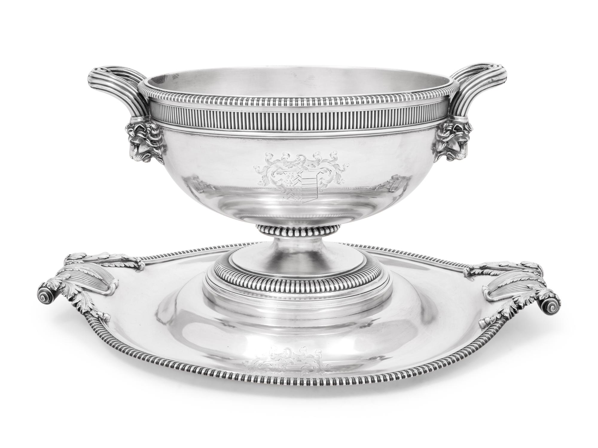 A Paul Storr Silver Tureen and Stand
