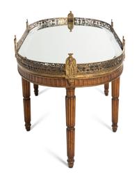 A Continental Gilt Metal Mounted Low Table