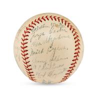 A 1944 St. Louis Browns Team Signed Autograph Baseball Featuring Multiple Hall of Famers (JSA Letter of Authenticity),