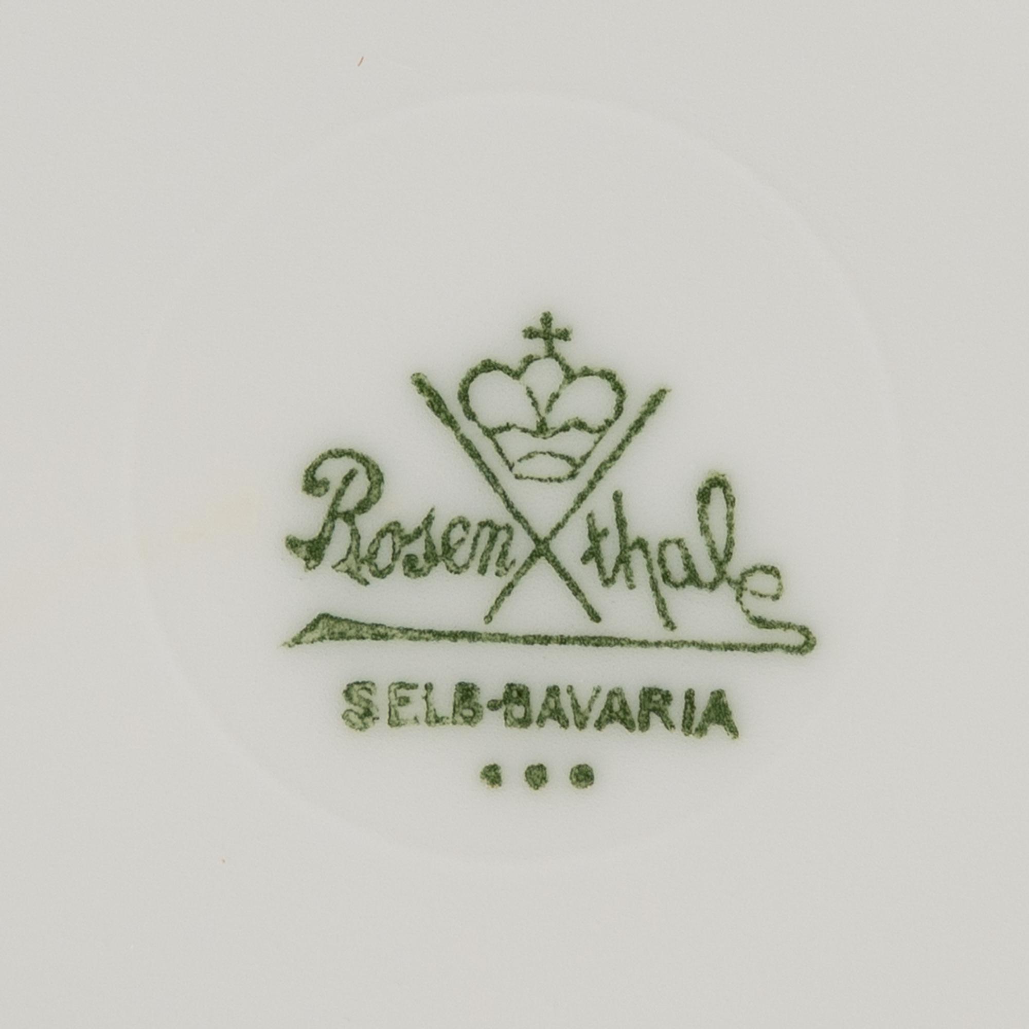 A Set of Seven Rosenthal Parcel-Gilt Porcelain Soup Plates