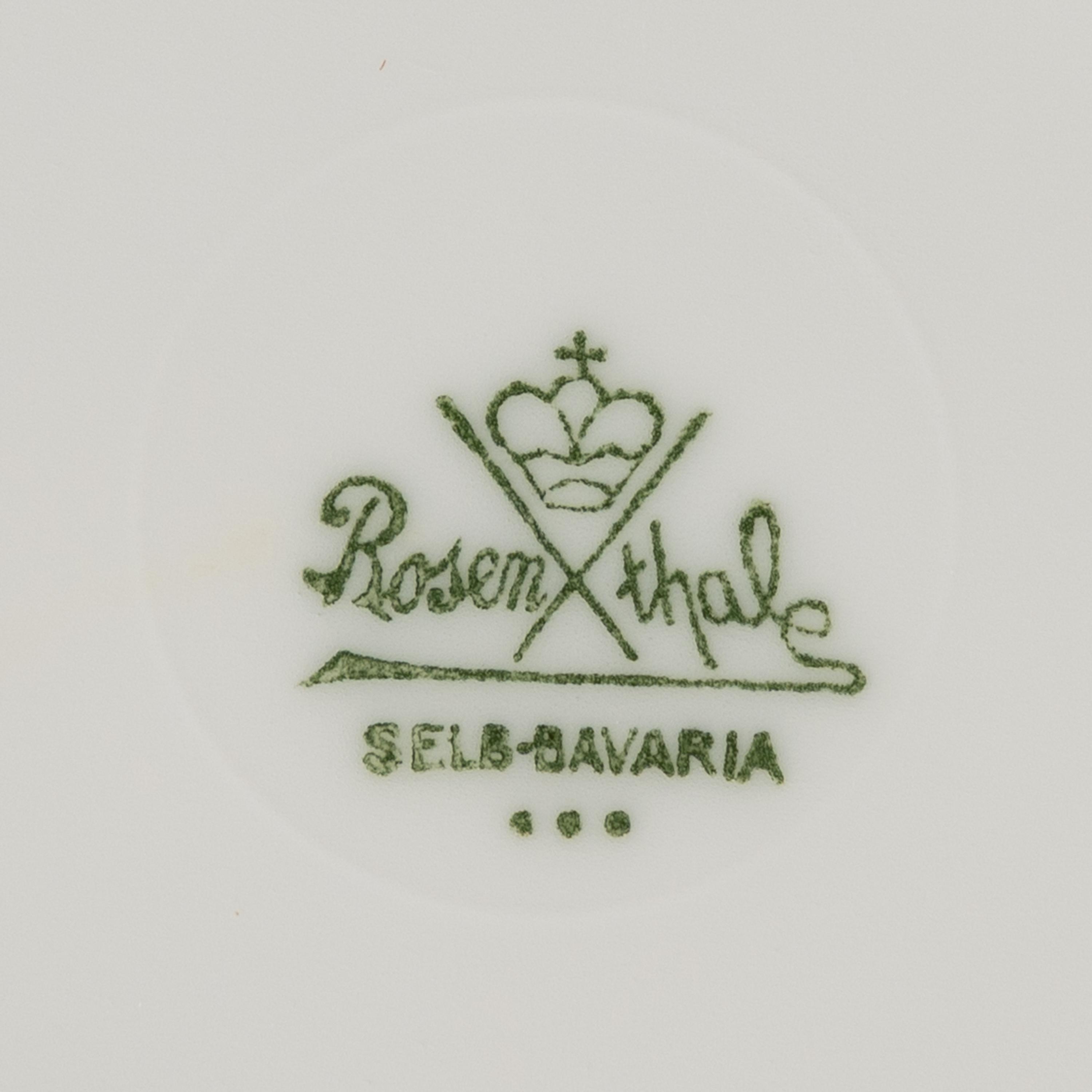 A Set of Seven Rosenthal Parcel-Gilt Porcelain Soup Plates
