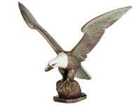 A Large Paint Decorated Spread-Winged American Bald Eagle Finial
