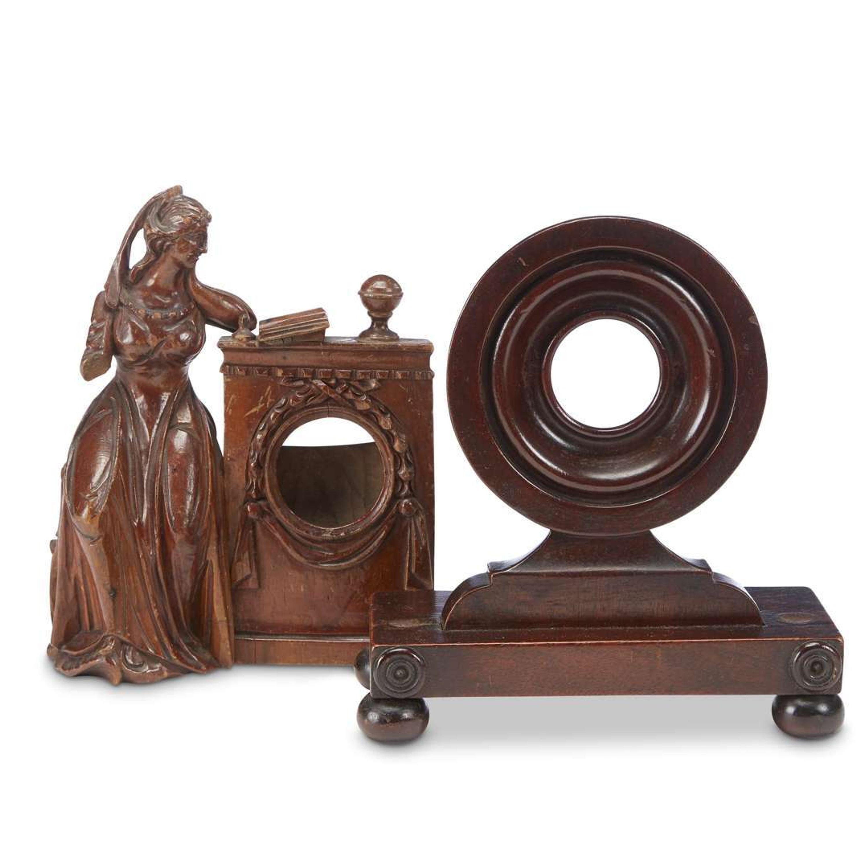 Carved figural watch hutch 19th century