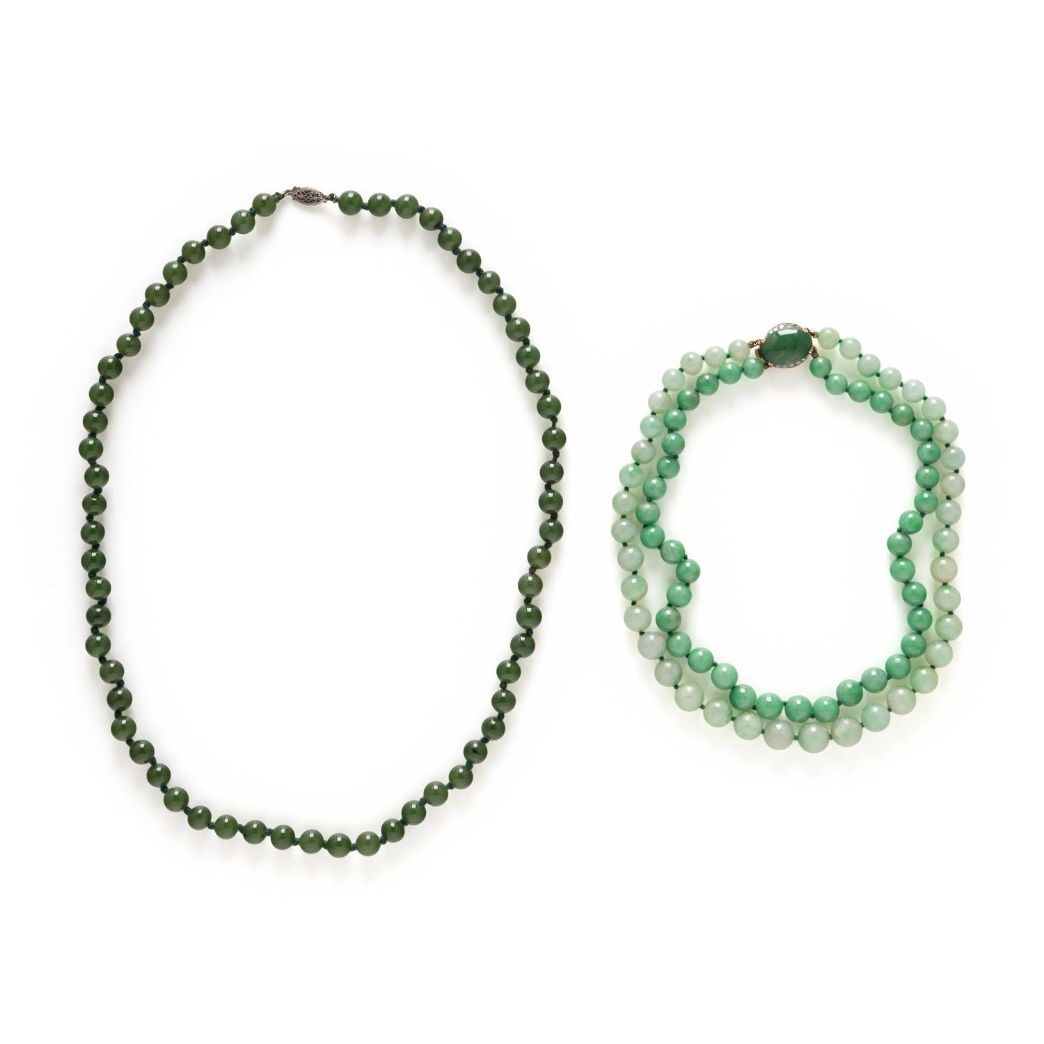 COLLECTION OF JADE JEWELRY