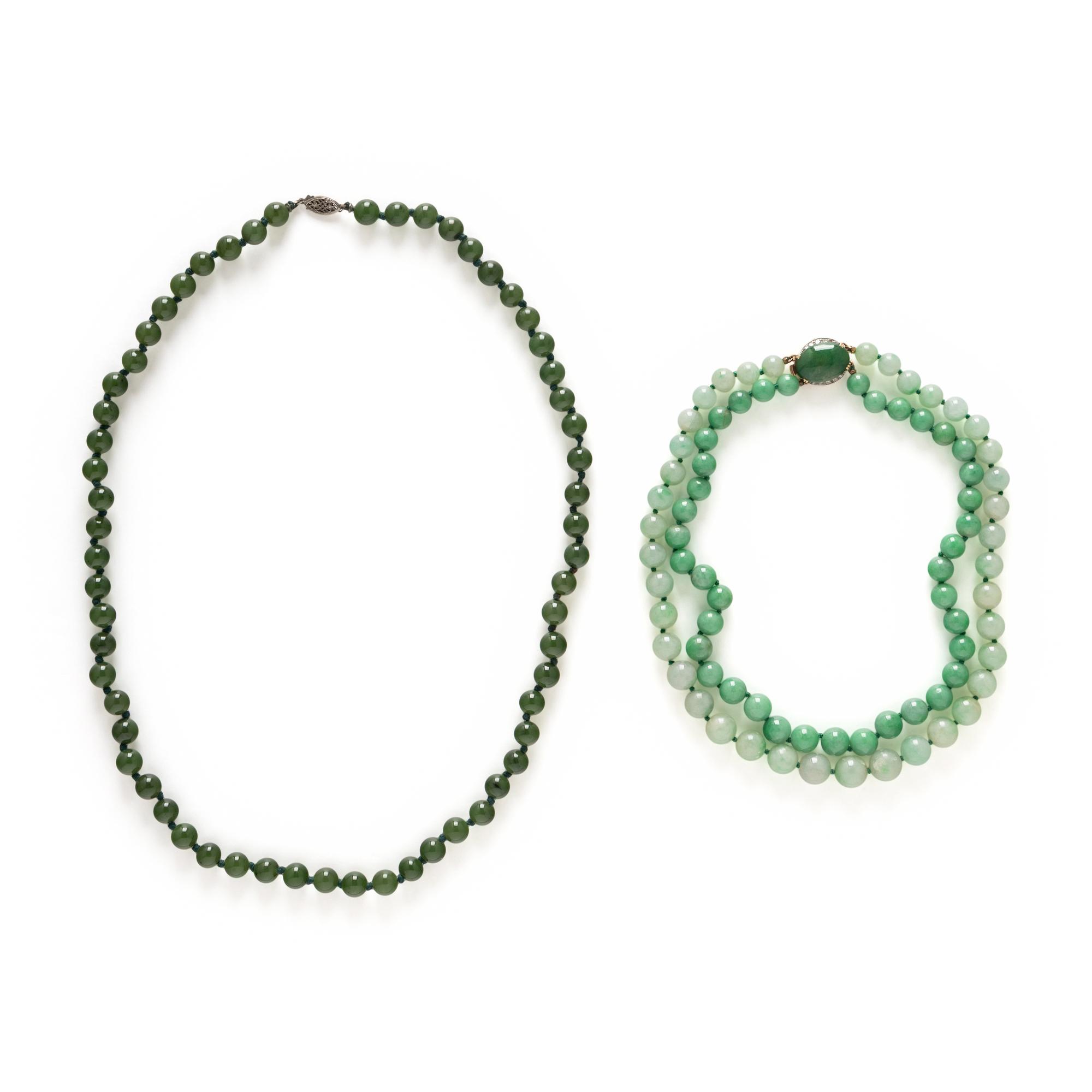 COLLECTION OF JADE JEWELRY