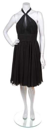 A Laura Marolakos Black Silk Halter Dress, Size 6.