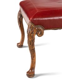 A Pair of George II Style Carved Walnut Stools