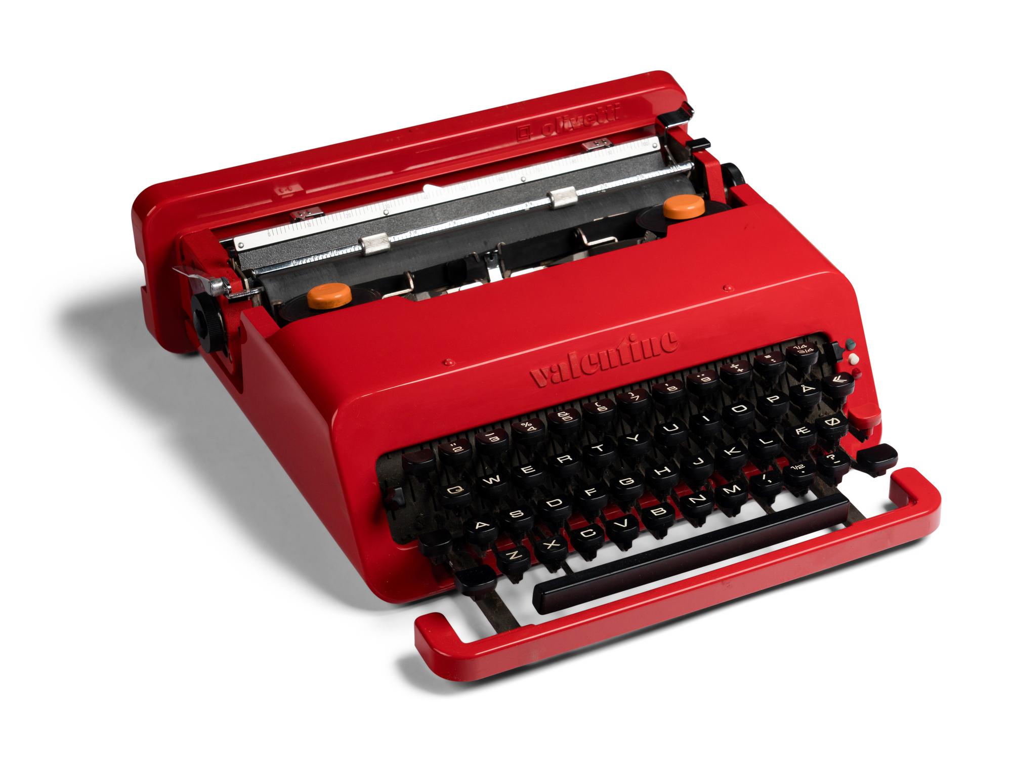 Valentine Typewriter, designed 1968 Olivetti, Italy