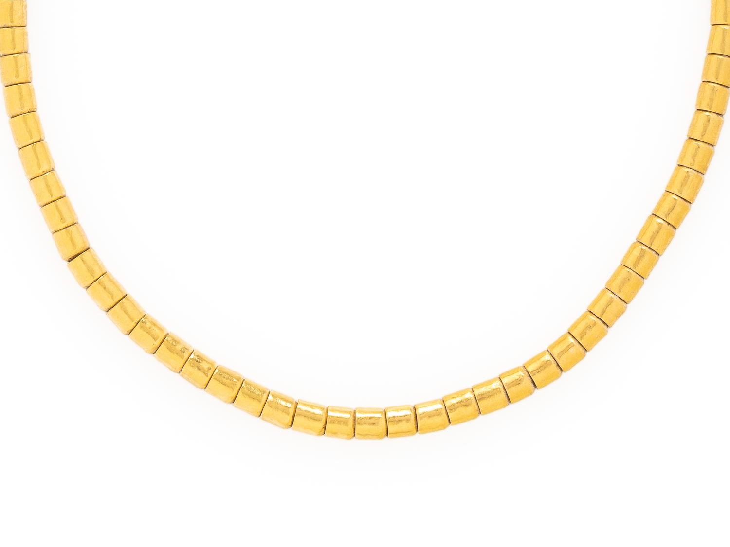 GURHAN, HIGH-KARAT YELLOW GOLD BARREL LINK NECKLACE