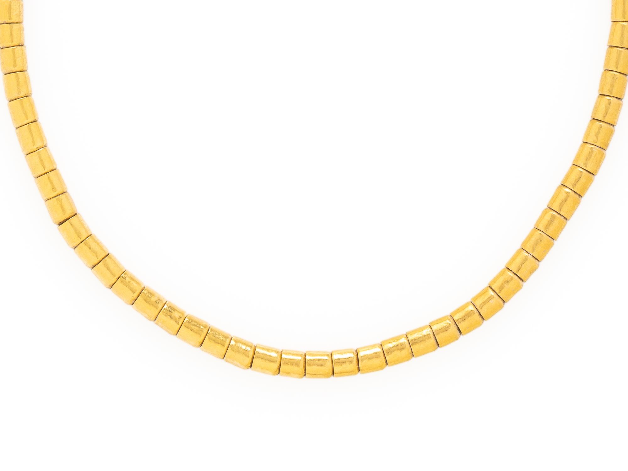 GURHAN, HIGH-KARAT YELLOW GOLD BARREL LINK NECKLACE