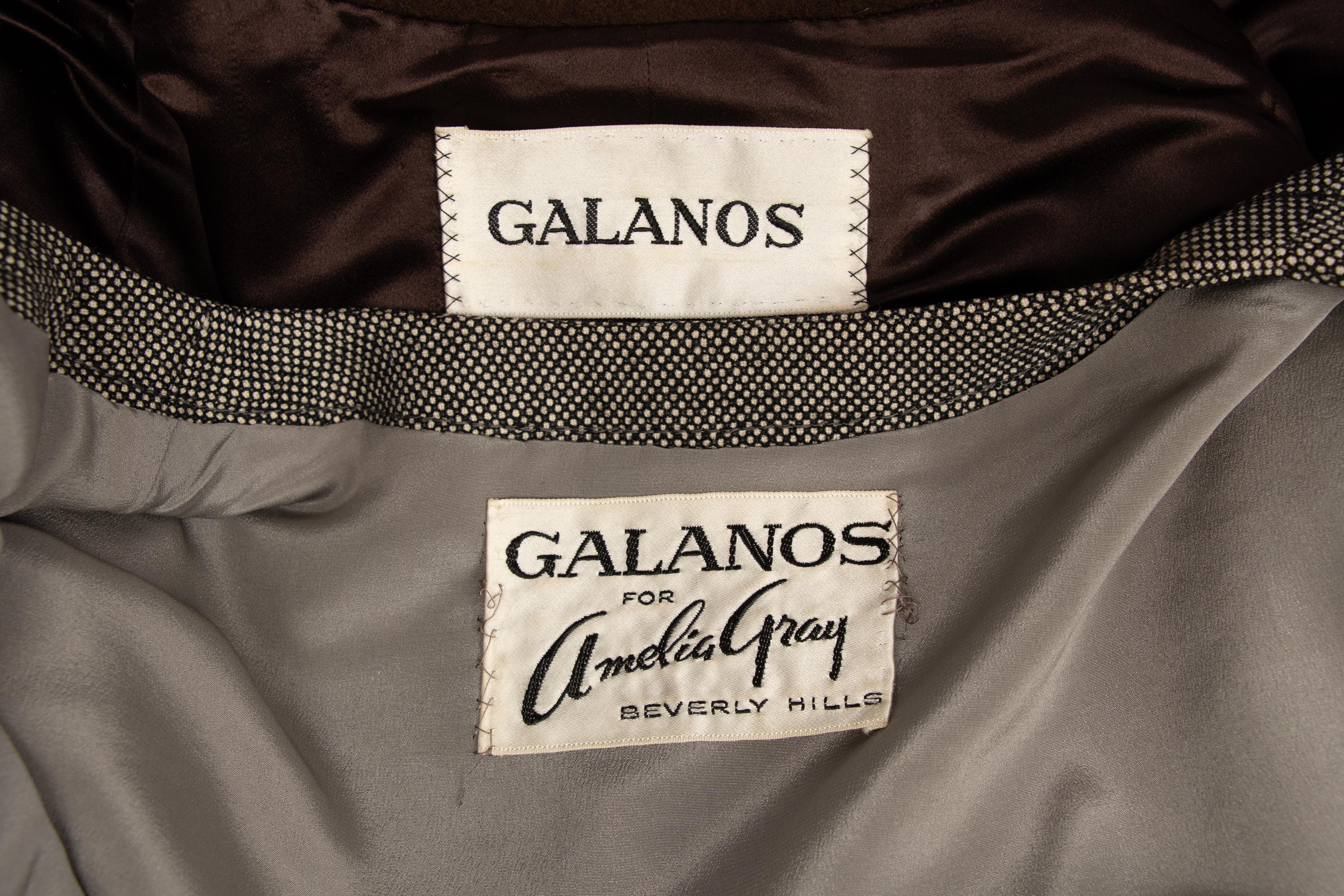 Two Galanos Items: One Dress, One Coat, 1960s