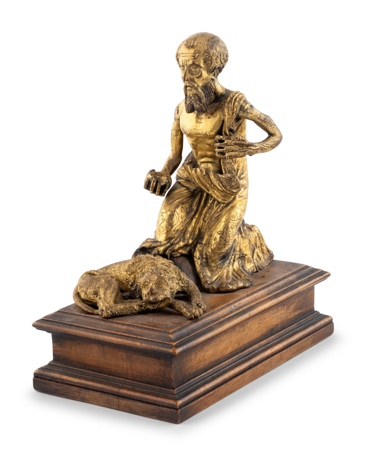 A Gilt-Bronze Group of St. Jerome
