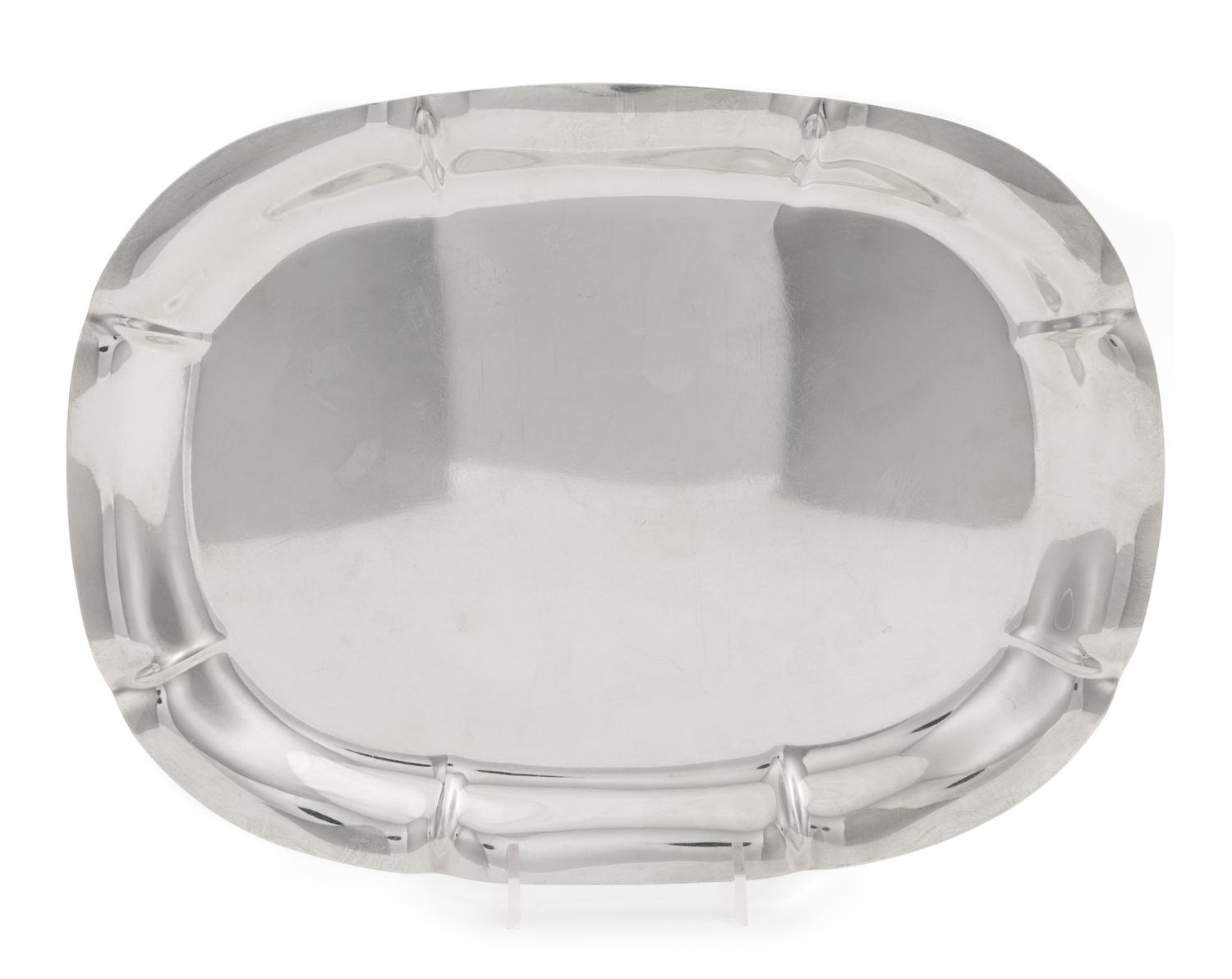 An American Silver Vegetable Dish, Dominick & Haff, New York, NY, First half 20th century, in the Salem pattern, of shaped rectangular