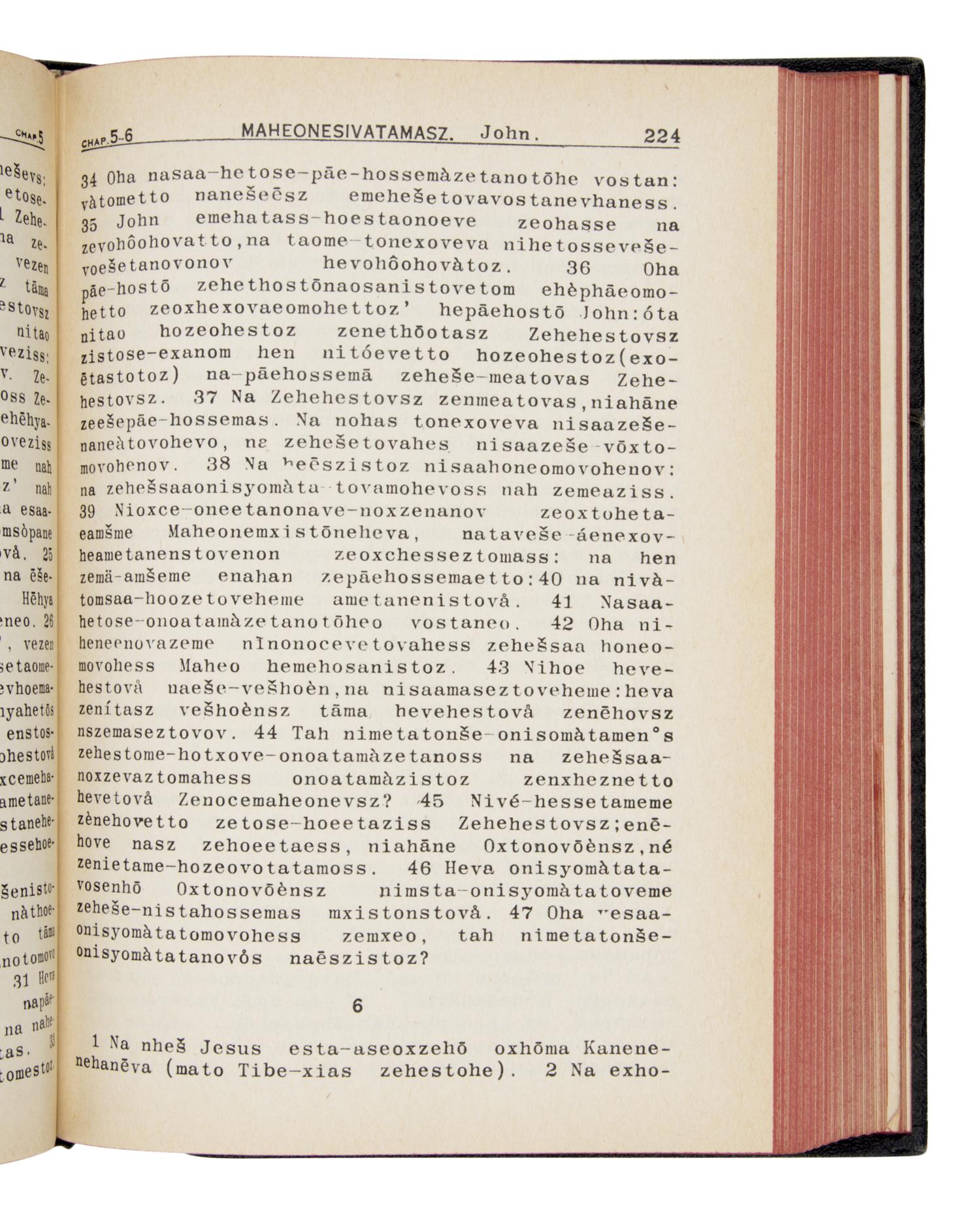 [Native American Bibles]. The New Testament in Cheyenne . Translated by Rev. Rodolphe Petter. New York: American Bible Society, 1934.