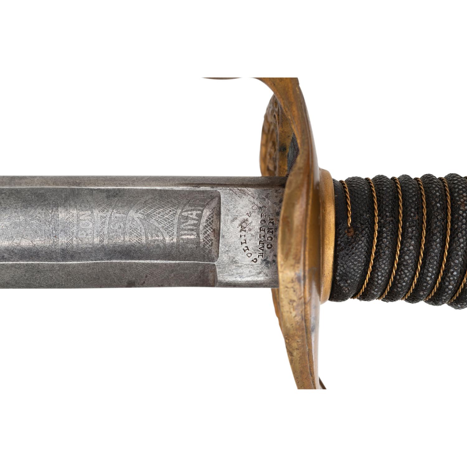 G.W. Simons & Bro. Retailed Collins Model 1850 Foot Officer's Sword Presented to Capt. Joseph Vaughan - 106th PA Volunteers