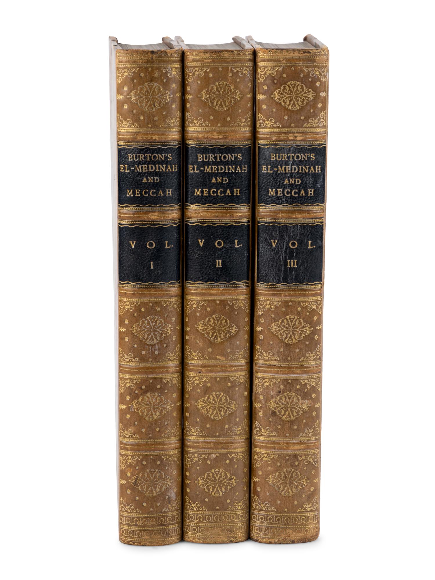 BURTON, Richard Francis, Sir (1821-1890). Personal Narrative of a Pilgrimage to El-Medinah and Meccah . London: Longman, Brown, Green, and Longmans, 1855-1856.