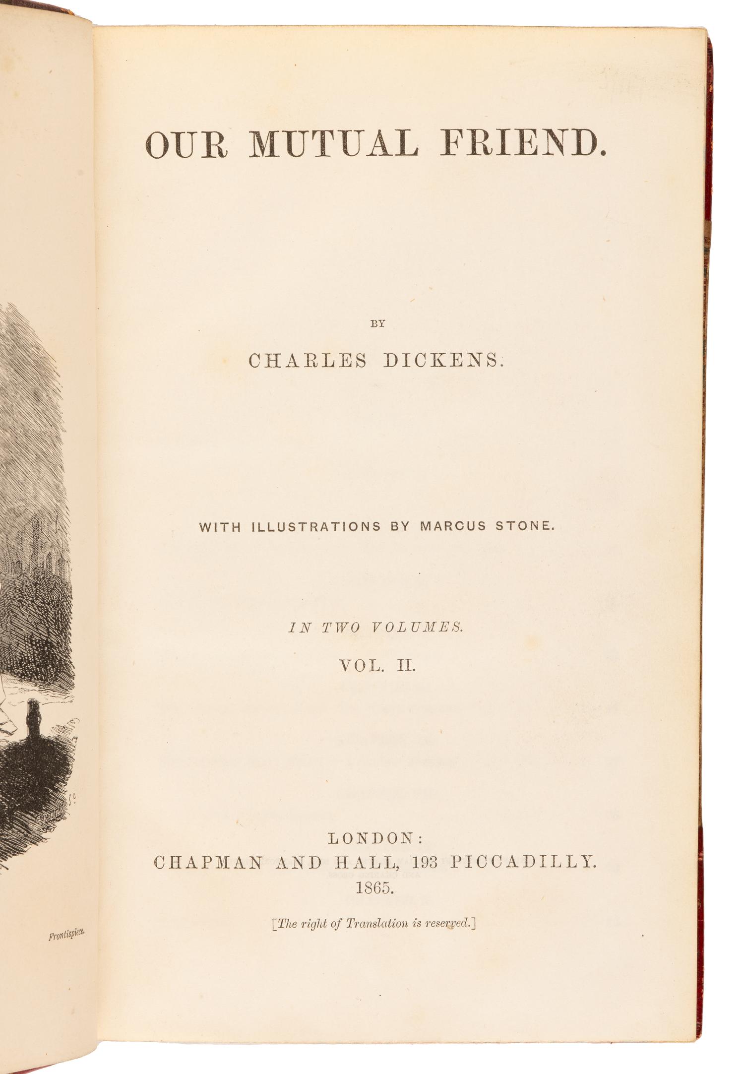 DICKENS, Charles (1812-1870). The Mystery of Edwin Drood . London: Chapman and Hall, April-September 1870.