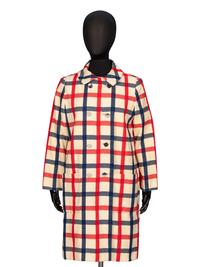 Bill Blass, Windowpane Check Coat, 1960's