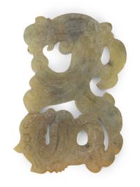 A Group of Six Chinese Carved Hardstone Ornaments — 20TH CENTURY