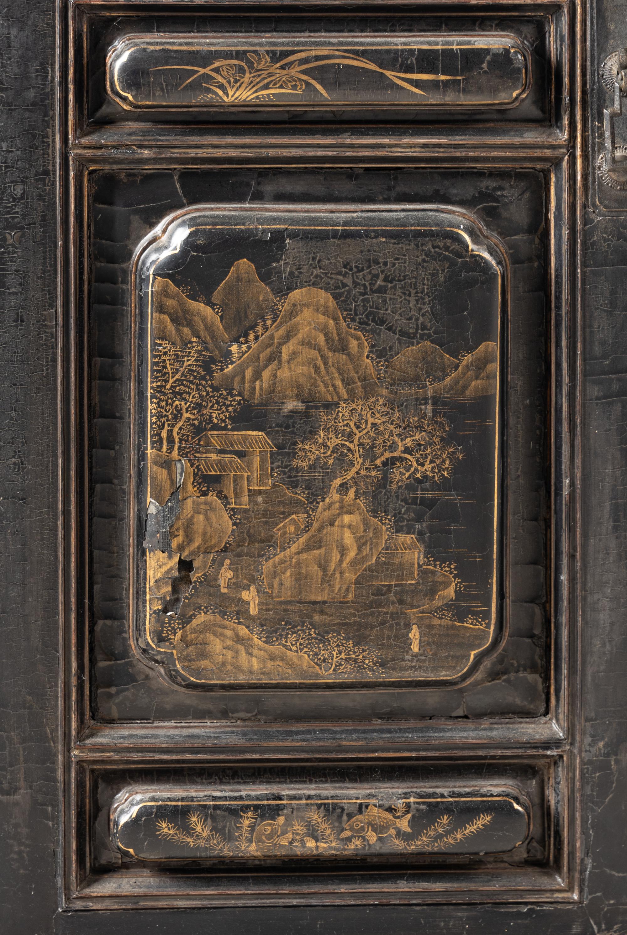 A Large Japanese Lacquered Wood Shrine
