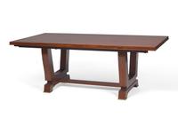 A Jules Leleu Brass Mounted Mahogany Dining Table
