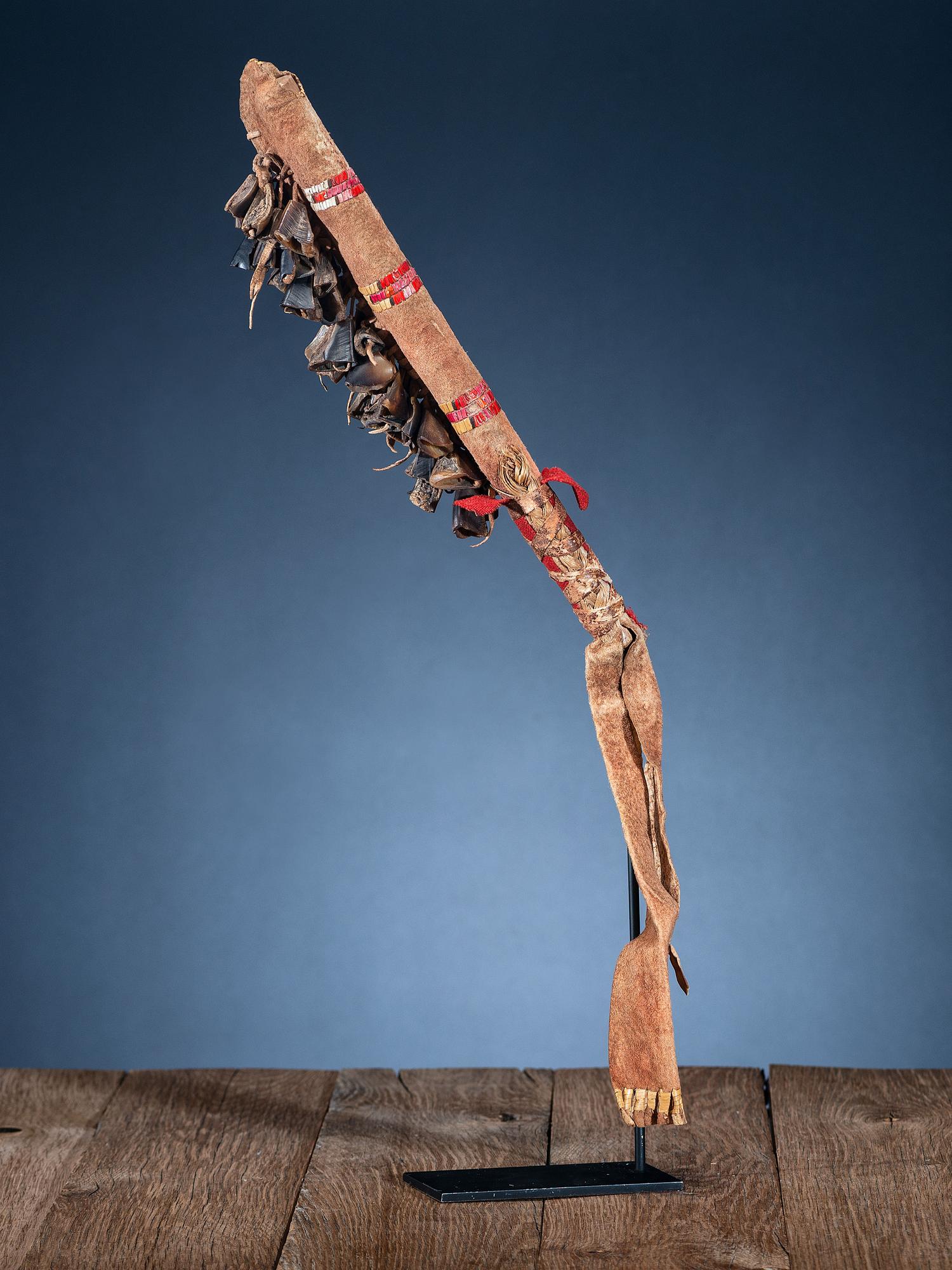 Cheyenne / Arapaho Quilled Dew Claw Rattle