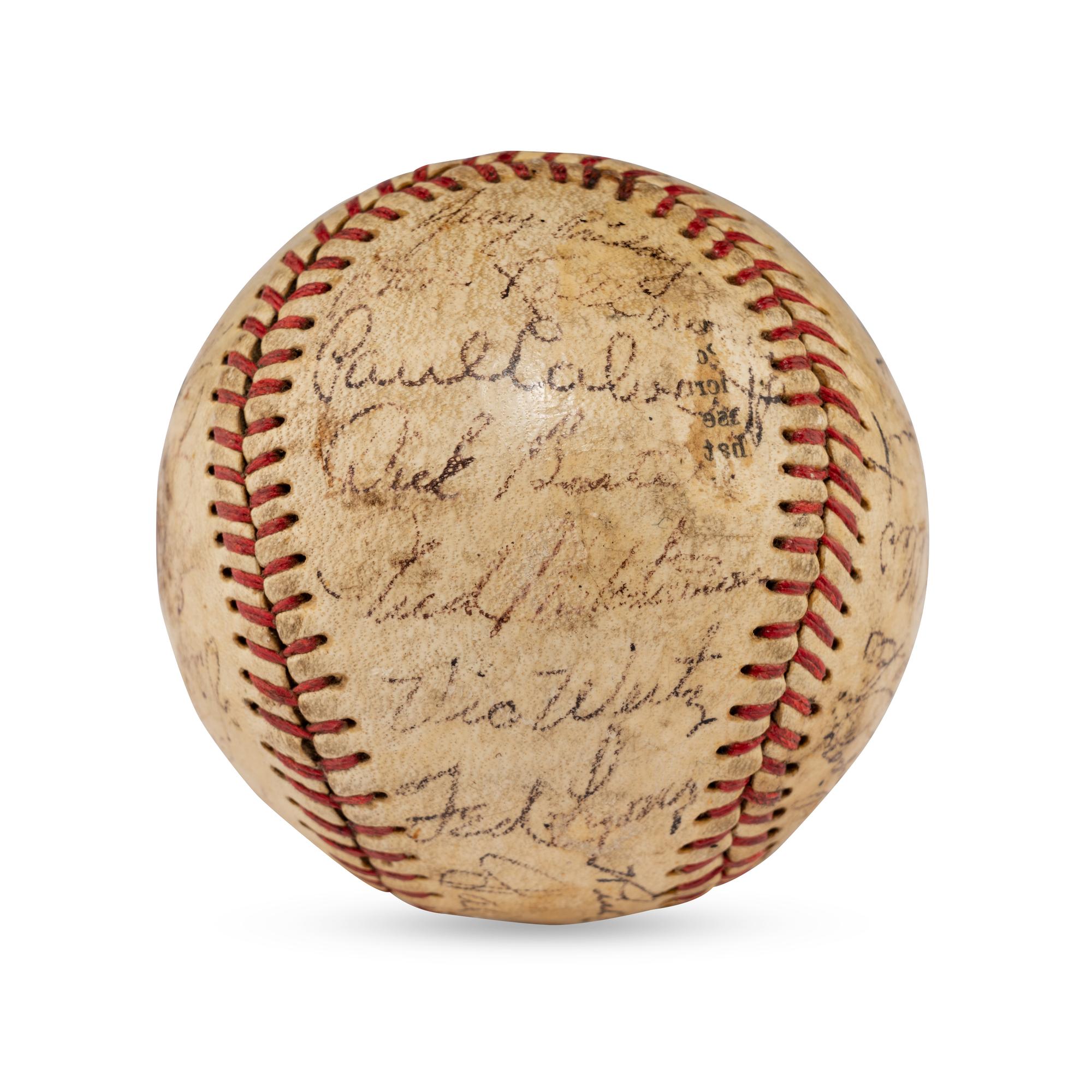 A 1950 Detroit Tigers Team Signed Autograph Baseball