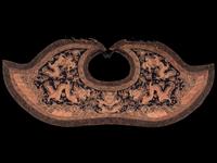 Three Chinese Embroidered Silk Collars, Qing Dynasty 清 云肩一組三件