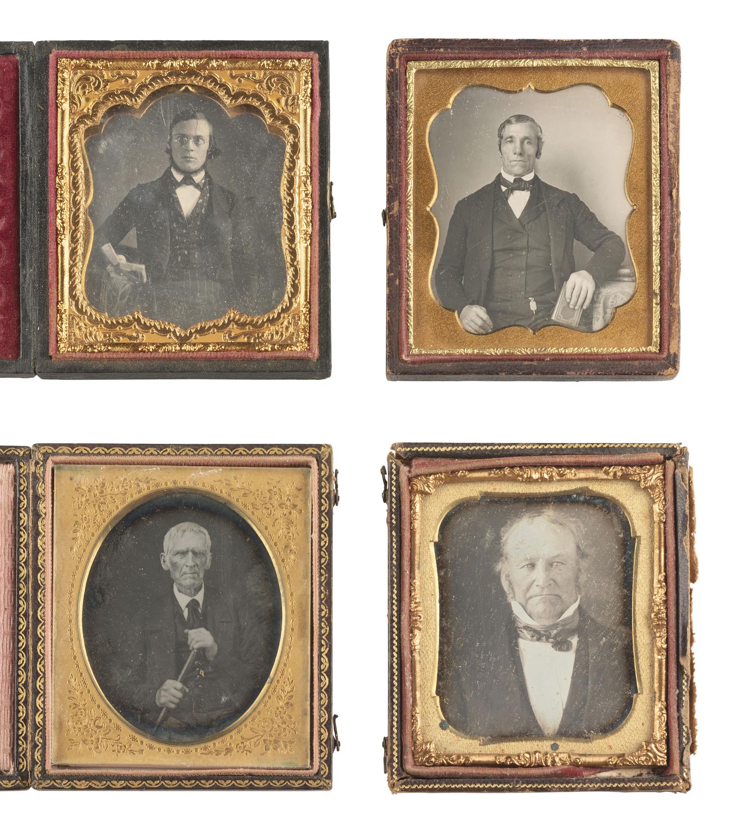 [EARLY PHOTOGRAPHY]. 26 sixth plate daguerreotypes of mature gentlemen.