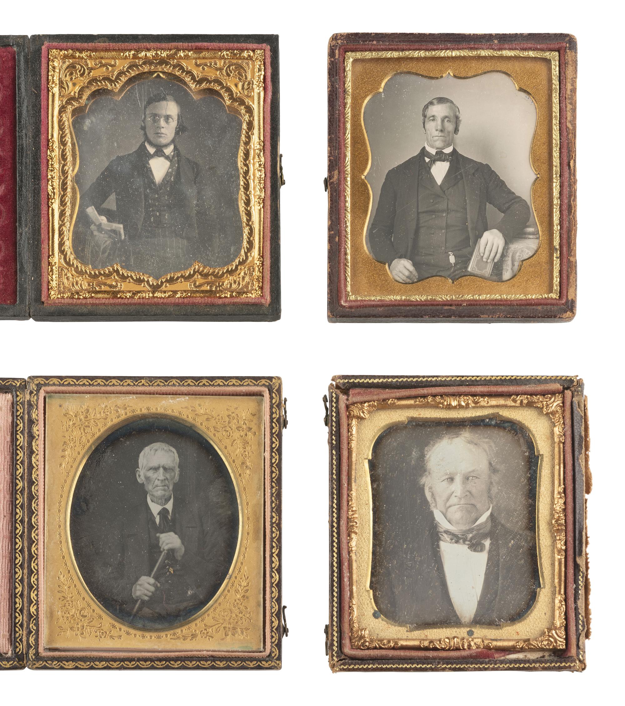 [EARLY PHOTOGRAPHY]. 26 sixth plate daguerreotypes of mature gentlemen.